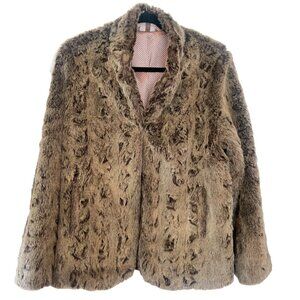Wrap London Faux Fur Coat - 12 - Brown